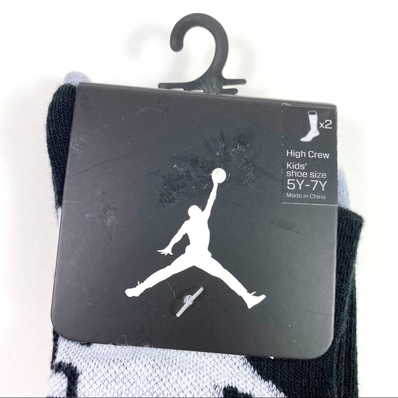 Youth Jordan Air Jordan Jumpman Crew Socks 5Y-7Y - Picture 2 of 5